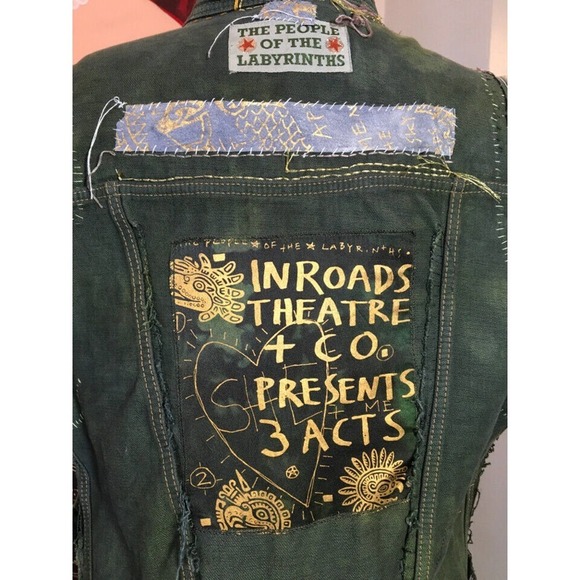 The People of the Labyrinths Olive drab Distressed Vest - Picture 9 of 12